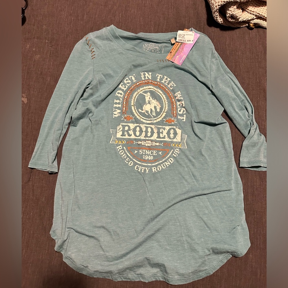 Western 3/4 Sleeve Top